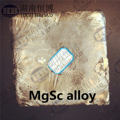 Κύριο κράμα μετάλλων Mg2%Sc Mg5%Sc Mg30%Sc σκάνδιου μαγνήσιου του ISO