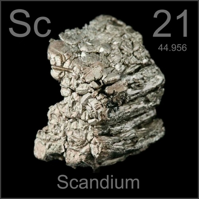 CAS 7440-20-2 μέταλλο 99,9 σκάνδιου Sc 2,99 g/cm3